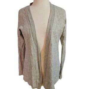 J Crew Wool Blend Open Cardigan‎ Women's Size M Heathered Gray